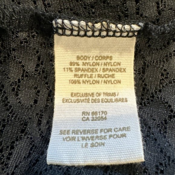 Free People Small‎ Black Sleeveless Blouse Lace Ruffles Stretch Sheer Tank Top - Picture 9 of 10